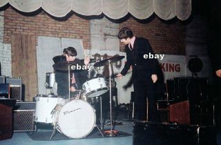 John Lennon & Ringo Starr 1962 Prep For Beatles Performance W Trixon Drums Photo