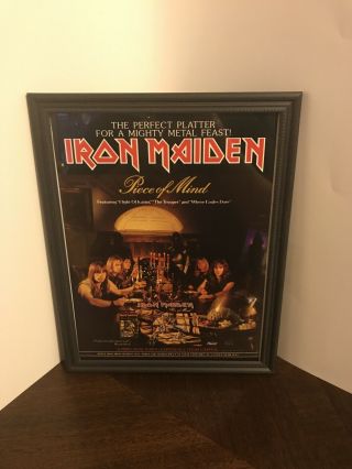 Iron Maiden Piece Of Mind Promo Ad/mini Poster 8x11