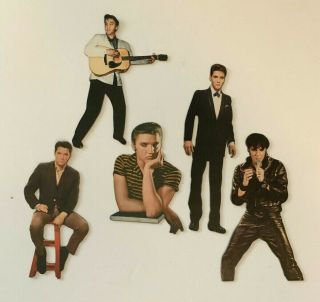 Set Of 5 Elvis Presley Photo Cutout Refrigerator Magnets The King