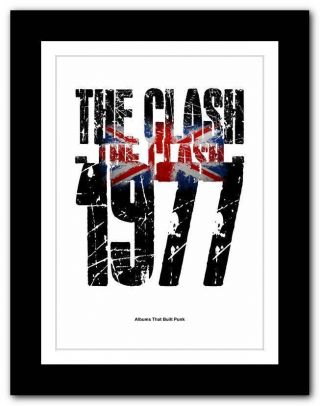 ❤ The Clash - 1977 ❤ Albums That Built Punk Typography Poster Art Print