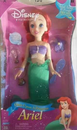 Disney Princess The Little Mermaid Ariel 18 " Doll Rare 2003 Talks Sings