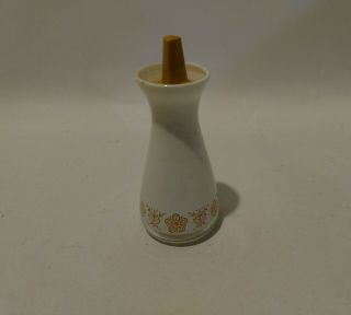 Pyrex Corning Corelle Gold Butterfly White Glass Salt Pepper Shaker 1