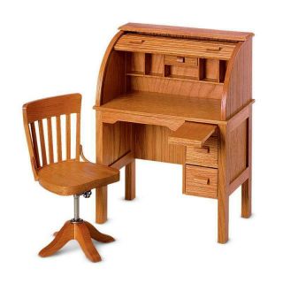 American Girl Kit Rolltop School Desk & Chair Furniture For 18 " Doll