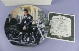 Elvis Presley Collectors Plate - King Of The Road,  With Certificate & Box