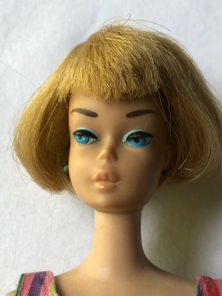 Vintage 1965 Barbie Doll American Girl 1070 Short Blonde Hair