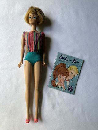 Vintage 1965 Barbie Doll AMERICAN GIRL 1070 Short Blonde Hair 2