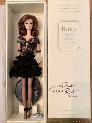 2004/g7212 Gold Label Bfmc Trace Of Lace Silkstone Barbie (signed) Nrfb