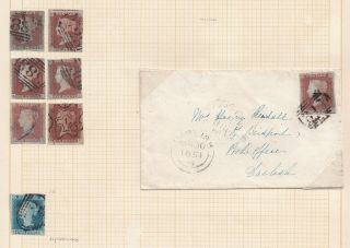 Lot:35560 Gb Qv Line Engraved 1841 1d Red Brown Imperf 2d Blue In Cover Daw