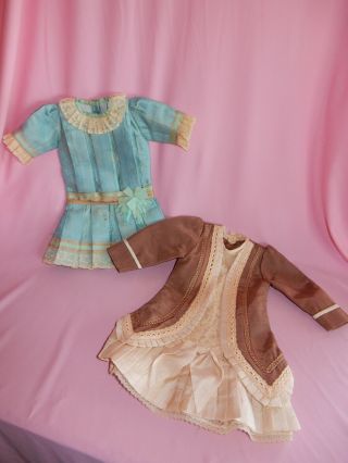 Two Doll Dresses For French Or German Antique Dolls
