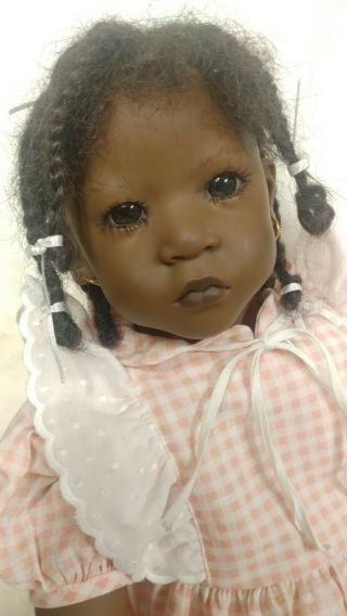 Annette Himstedt Sanga Doll African American Girl Children Of The World 21 " Spai