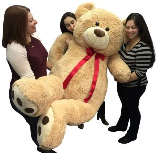 Big Plush Giant 6 Ft Teddy Bear 72 Inch Tan Soft Oversized Teddybear
