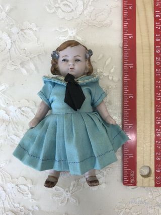 Antique German All Bisque Boy & Girl Dolls Doll House 3