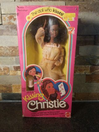 Mattel No.  2955 African American Black 1979 Kissing Christie Barbie Doll
