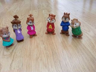 Mcdonalds Happy Meal Toy Set Of 6 Alvin And The Chipmunks Figures