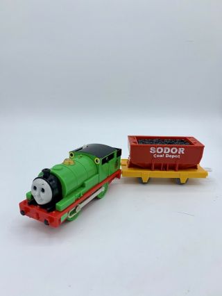 Thomas & Friends Motorized Trackmaster Percy 6 With Coal Hopper Car