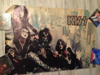 Kiss Vintage Aucoin Poster,  Ny Skyline Canadian Version Vhtf