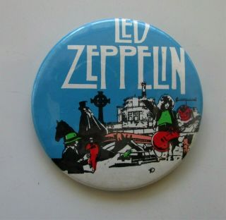 Led Zeppelin Vintage Metal Pin Badge From The 1970 