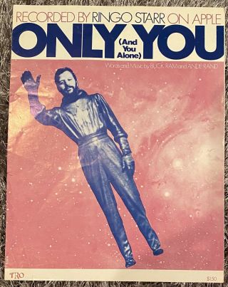 The Beatles Usa 1974 Sheet Music Ringo Starr Only You
