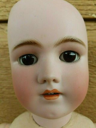 Antique German 23 " Bisque Head Compo Body Doll Heinrich Handwerck Simon Halbig