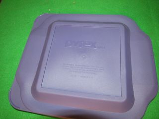 Vtg Pyrex Purple Amethyst 8x8 Casserole Square Brownie Glass Pan Baking 222 Euc 3