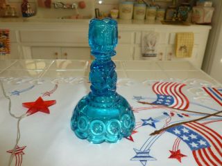 Vintage Le Smith Blue Moon And Stars Candlestick Holder