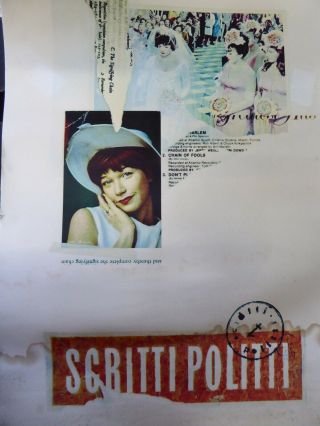 Scritti Politti - The Word Girl - Promotional Poster Signed By Green -