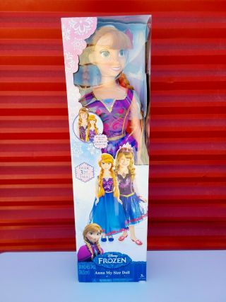 Disney Frozen My Size Doll Anna 38 " Tall Factory 2014 First Edition Target