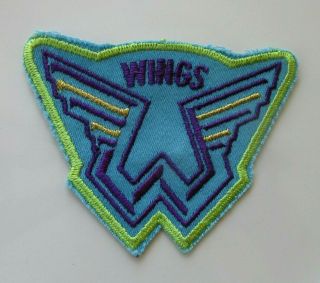 Wings Paul Mccartney Vintage Shaped Woven Sew On Patch From The 1970 