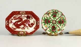 Mcknight Dollhouse Miniature Dragon Platter,  Plate,  China,  Artisan,  Igma,  Estate