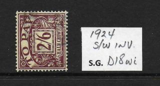 1924 2s6d Purple/yellow Postage Due Sg D18wi Fine