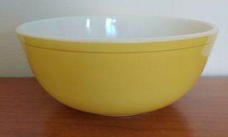 Vintage Pyrex Large Primary Yellow 4 Qt Mixing Nesting Bowl 404