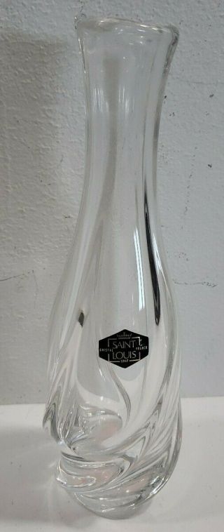 Saint Louis Crystal 8 " Swirl Bud Vase France