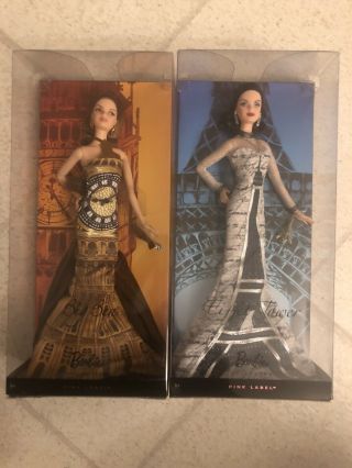 Eiffel Tower & Big Ben Barbie Doll Landmark Dolls Of The World Barbie Collector