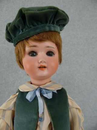 17 " Antique Bisque Head Composition German Schoenau Hofmeister 1909 Boy Doll