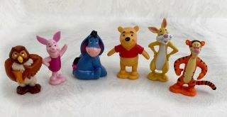 6 Disney Winnie The Pooh Tigger Piglet Rabbit Owl Eeyore Figure Cake Toppers