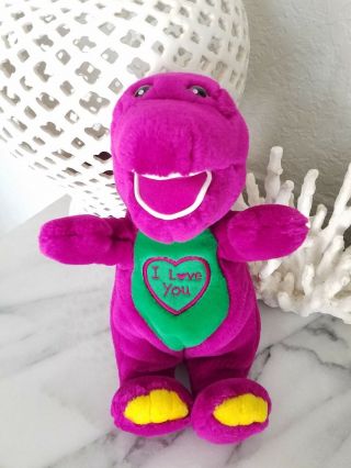 Barney Plush 9 " Stuffed Animal " I Love You " Lovey Toy