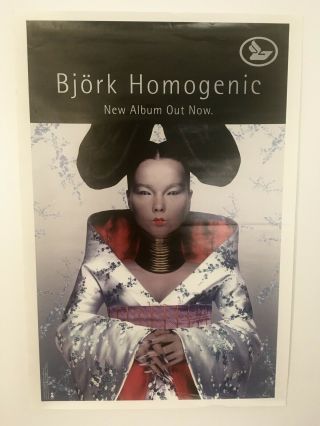 Vintage Bjork Homogenic Poster 1997