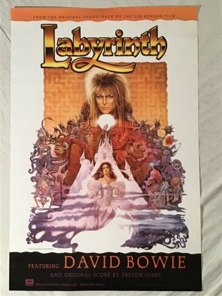 David Bowie 1986 Promo Poster Labyrinth Soundtrack Jim Henson