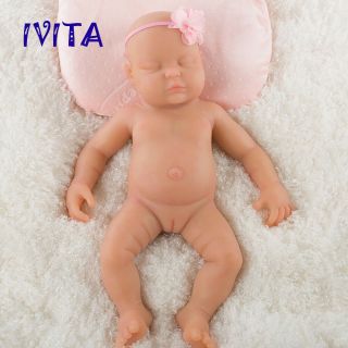 18  Full Body Waterproof Silicone Reborn Doll Sleeping Baby Girl Birthday Gifts