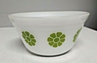 Vintage Daisy Green Flower 5  Federal Mixing Bowl