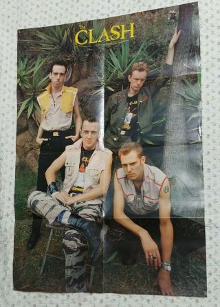 Vintage 1982 The Clash Promotional Combat Rock Poster; 2 