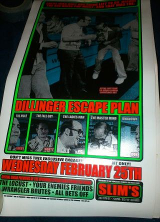 Dillinger Escape Plan 24 X 13 Concert Poster
