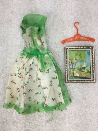 Vintage Barbie Modern Art 1625 Painting & Dress Outfit 1965 Clothes