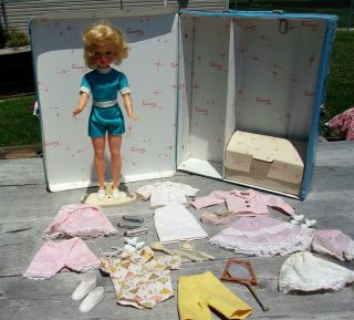 Vintage Ideal Blonde Tammy Doll With Case & Outfits Clothes Shoes Accessories Nr