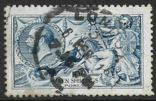 Kgv 10/ - Pale Blue Seahorse (de La Rue Printing) Sg 413 (cv £875)