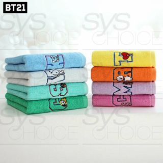 Bts Bt21 Official Authentic Goods Bath Cotton Towel Wappen Badge Ver 40 X 80cm