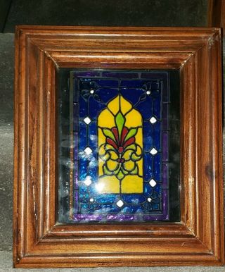 Leaded Hand Painted Stain Glass Framed Art