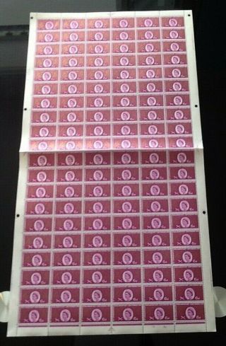 Qe2 1961 Parliament 6d Value In Complete Sheet Of 120 Um -