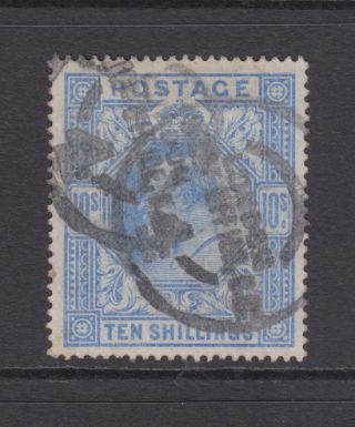 Gb Kevii 10s.  Ultramarine Sg265 Or Blue Sg319 Edward Vii Very Good Stamp