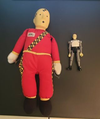 Vintage Crash Test Dummies Stuffed Doll Plush Play By Play Bang & Action Figure